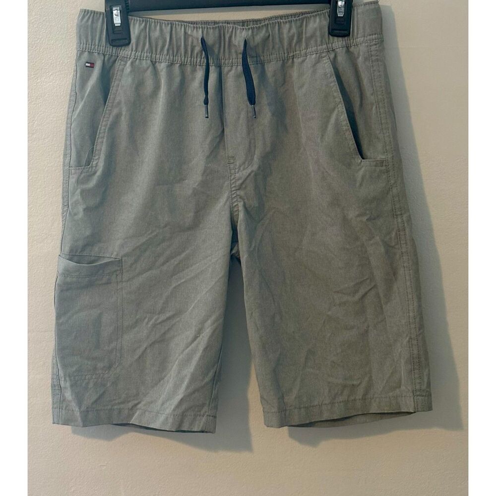 Tommy Hilfiger Men’s L (16/18) Gray Casual Drawstring Shorts – Elastic Waist
